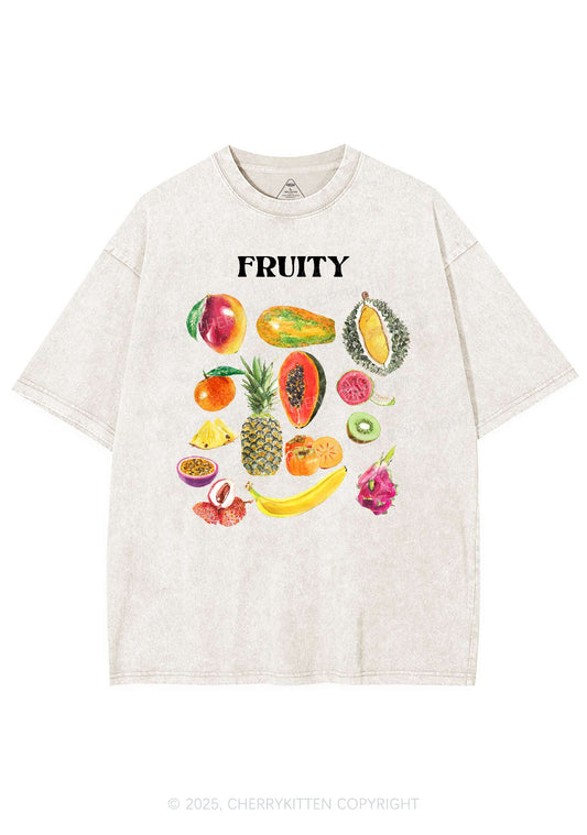 Fruity Y2K Shirts Washed Tee Cherrykitten