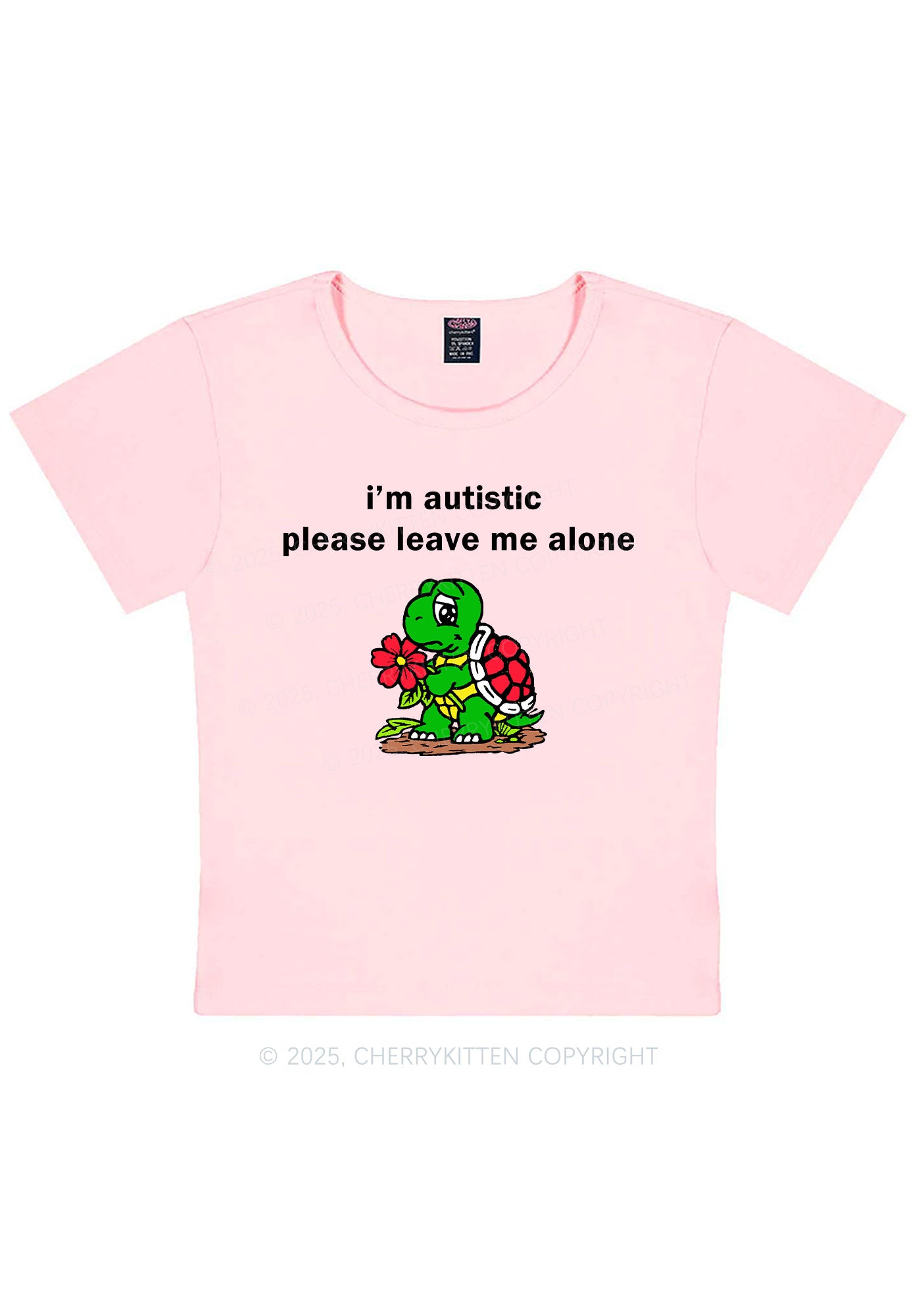Im Autistic Leave Me Alone Y2K Baby Tee Cherrykitten