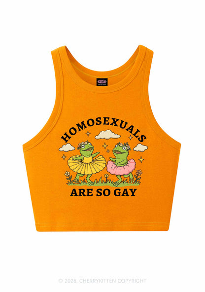 Homosexuals Are So Gay Pride Y2K Crop Tank Top Cherrykitten