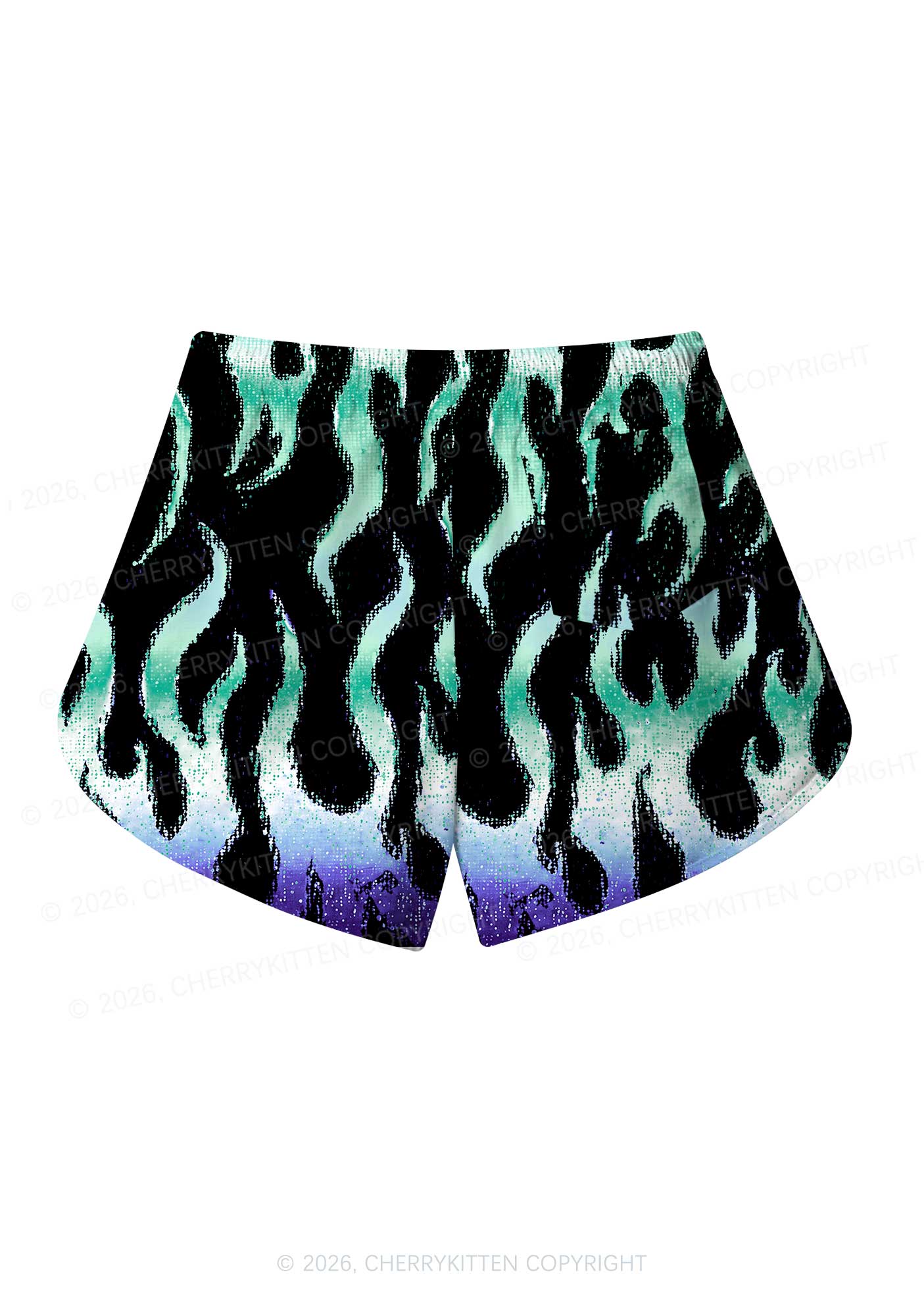Gay Flame Pride Y2K Print Men Beach Shorts Cherrykitten