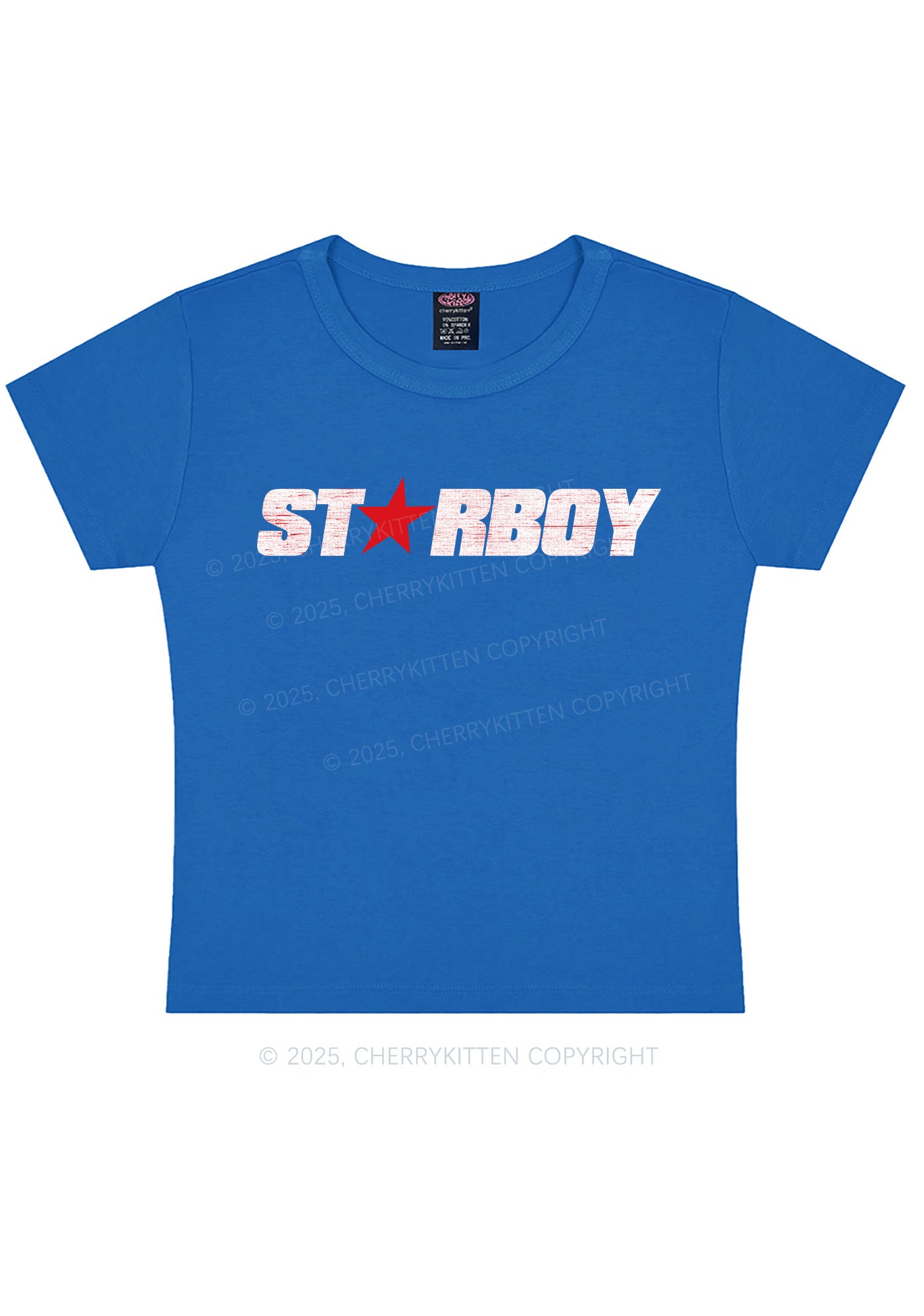 Red Starboy Y2K Baby Tee Cherrykitten