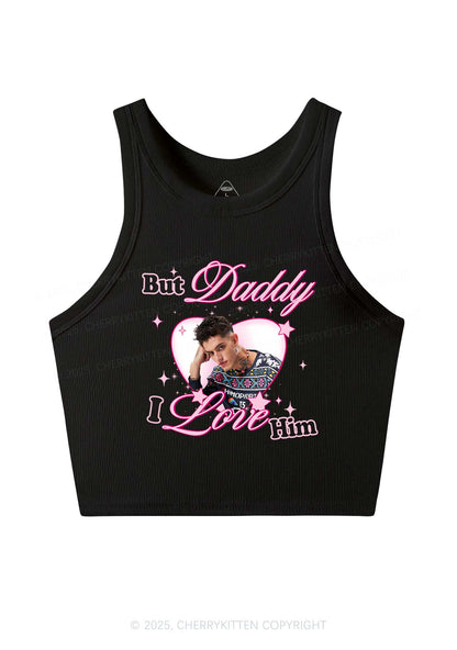 Custom But Daddy I Love Y2K Crop Tank Top Cherrykitten