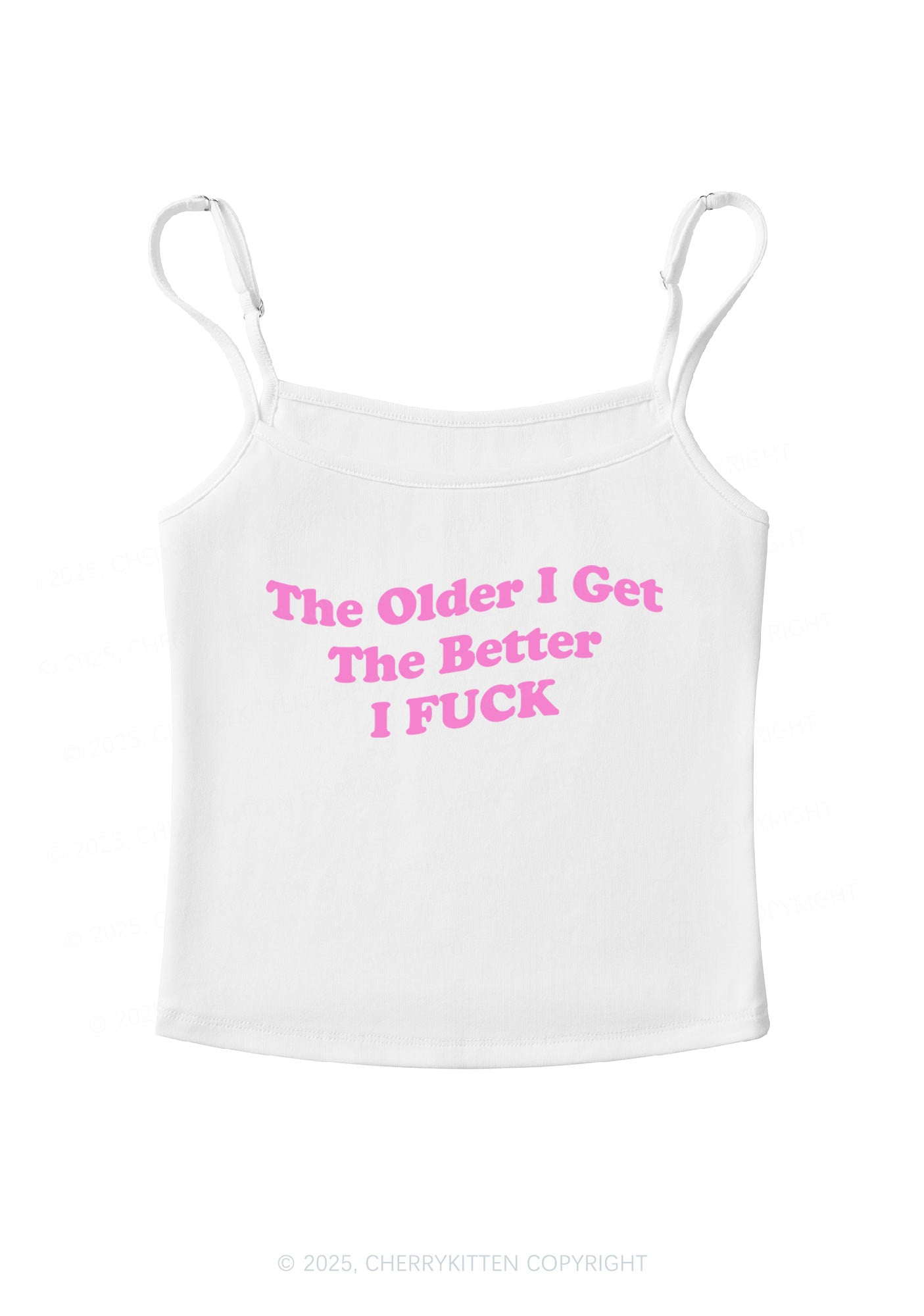 Older Get Better Fxxk Y2K Spaghetti Strap Cami Cherrykitten