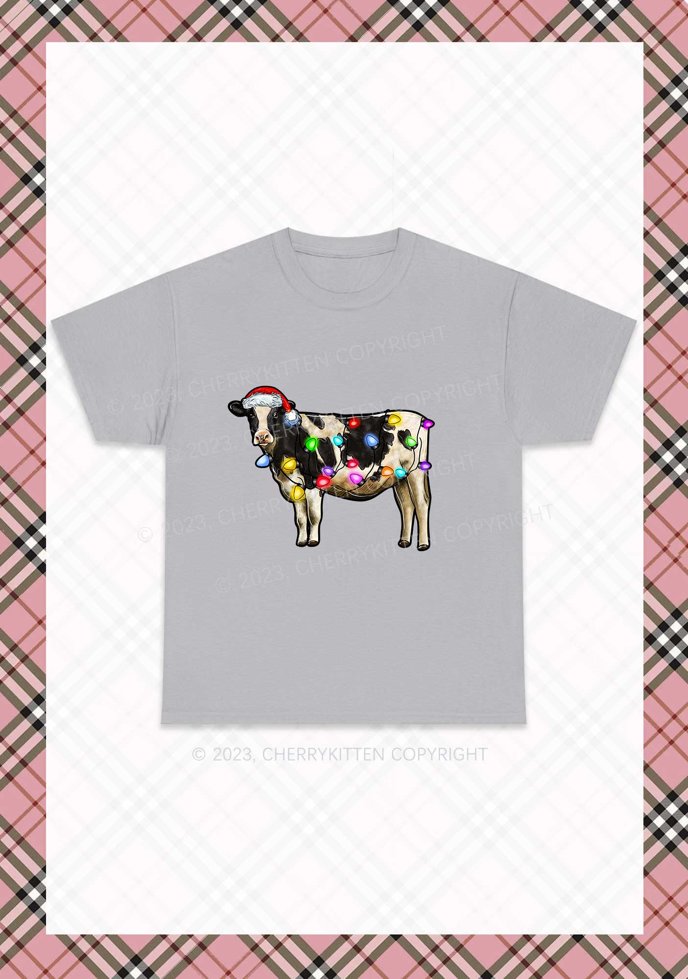 Christmas Cow Chunky Shirt Cherrykitten