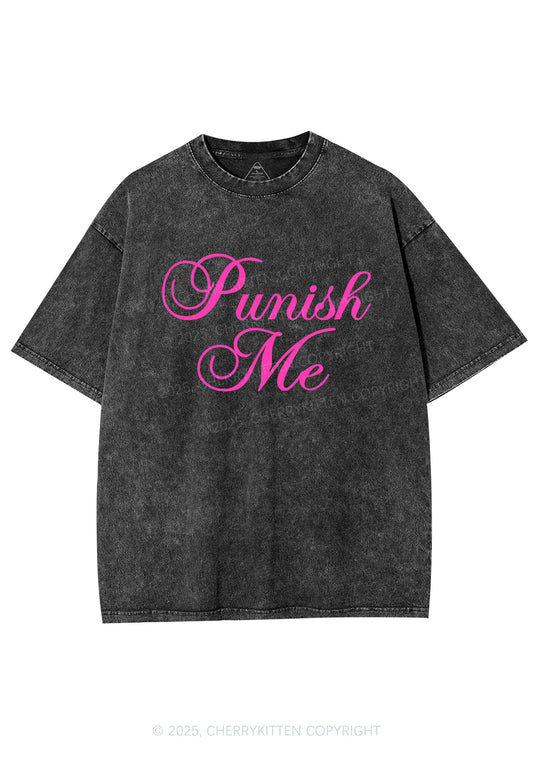 Punish Me Y2K Shirts Washed Tee Cherrykitten