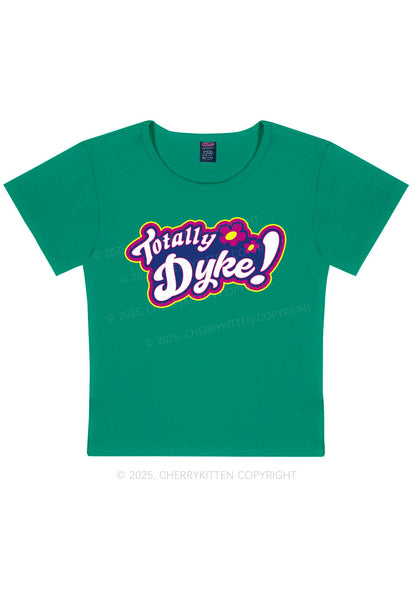 Totally Dyke Pride Y2K Baby Tee Cherrykitten
