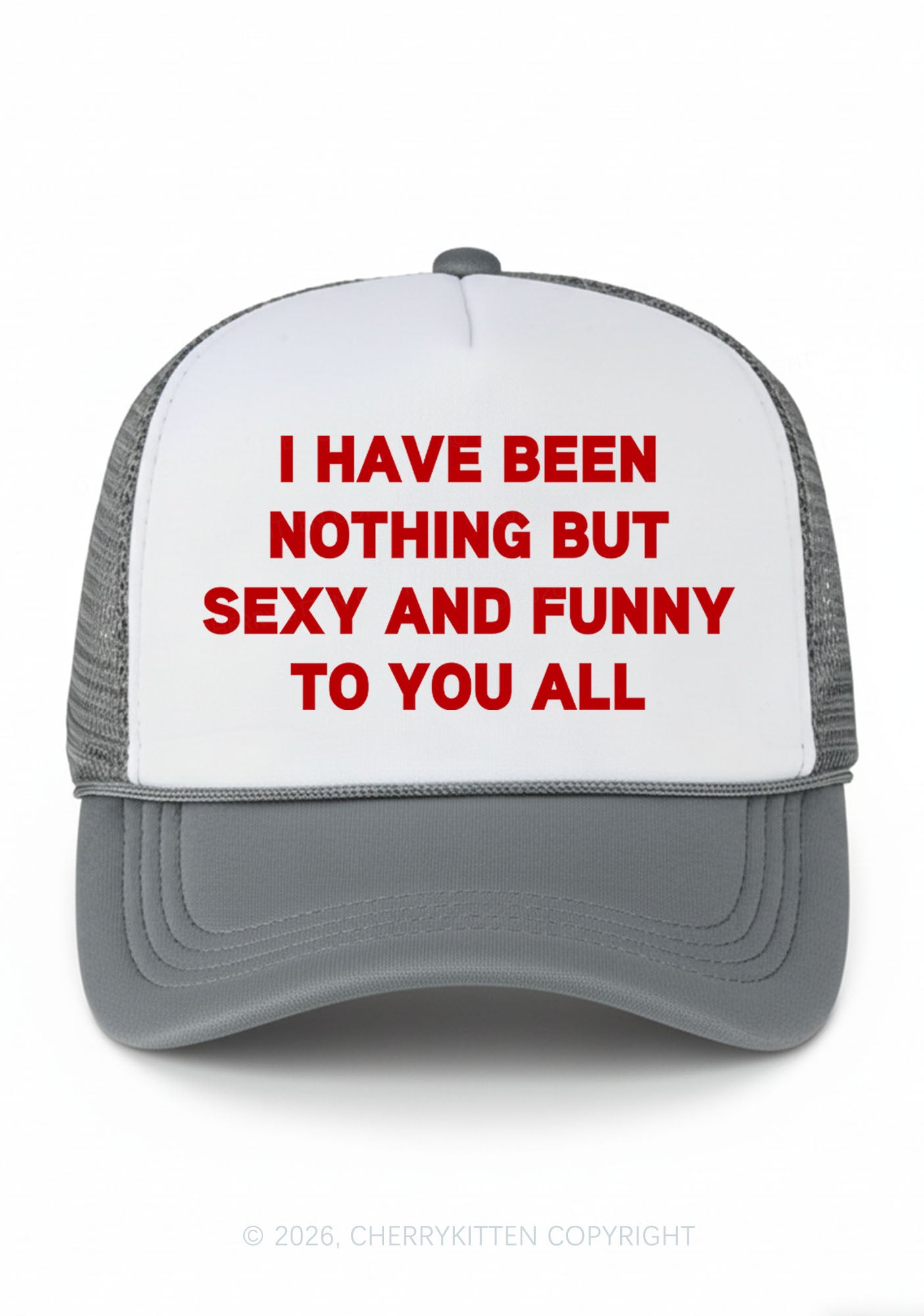 I Have Been Funny Y2K Colorblock Trucker Hat Cherrykitten