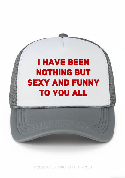 I Have Been Funny Y2K Colorblock Trucker Hat Cherrykitten