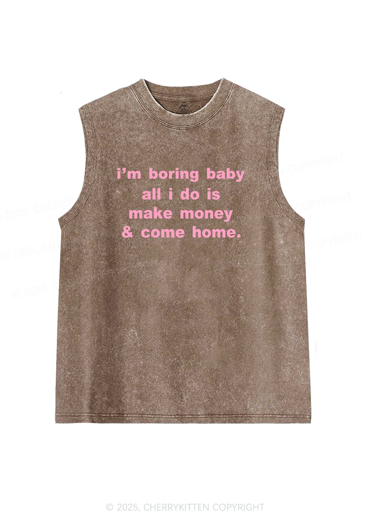 Im Boring Baby Y2K Washed Tank Cherrykitten