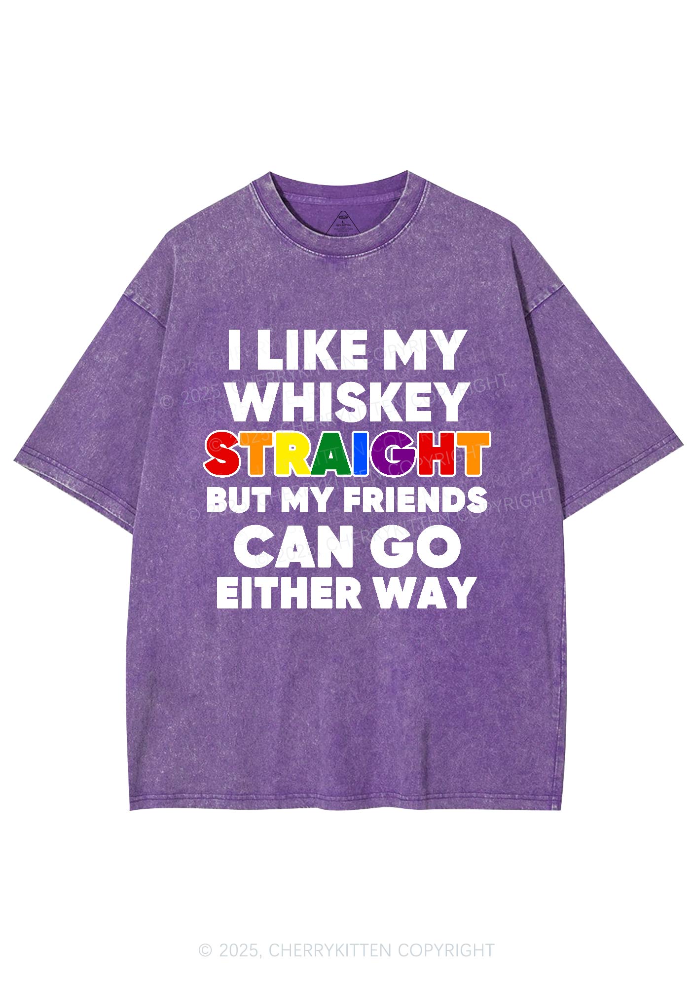 I Like Straight Pride Y2K Shirts Washed Tee Cherrykitten