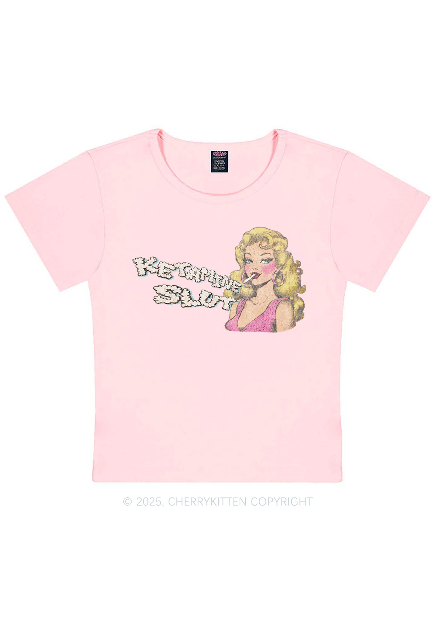 K Slxt Y2K Baby Tee Cherrykitten