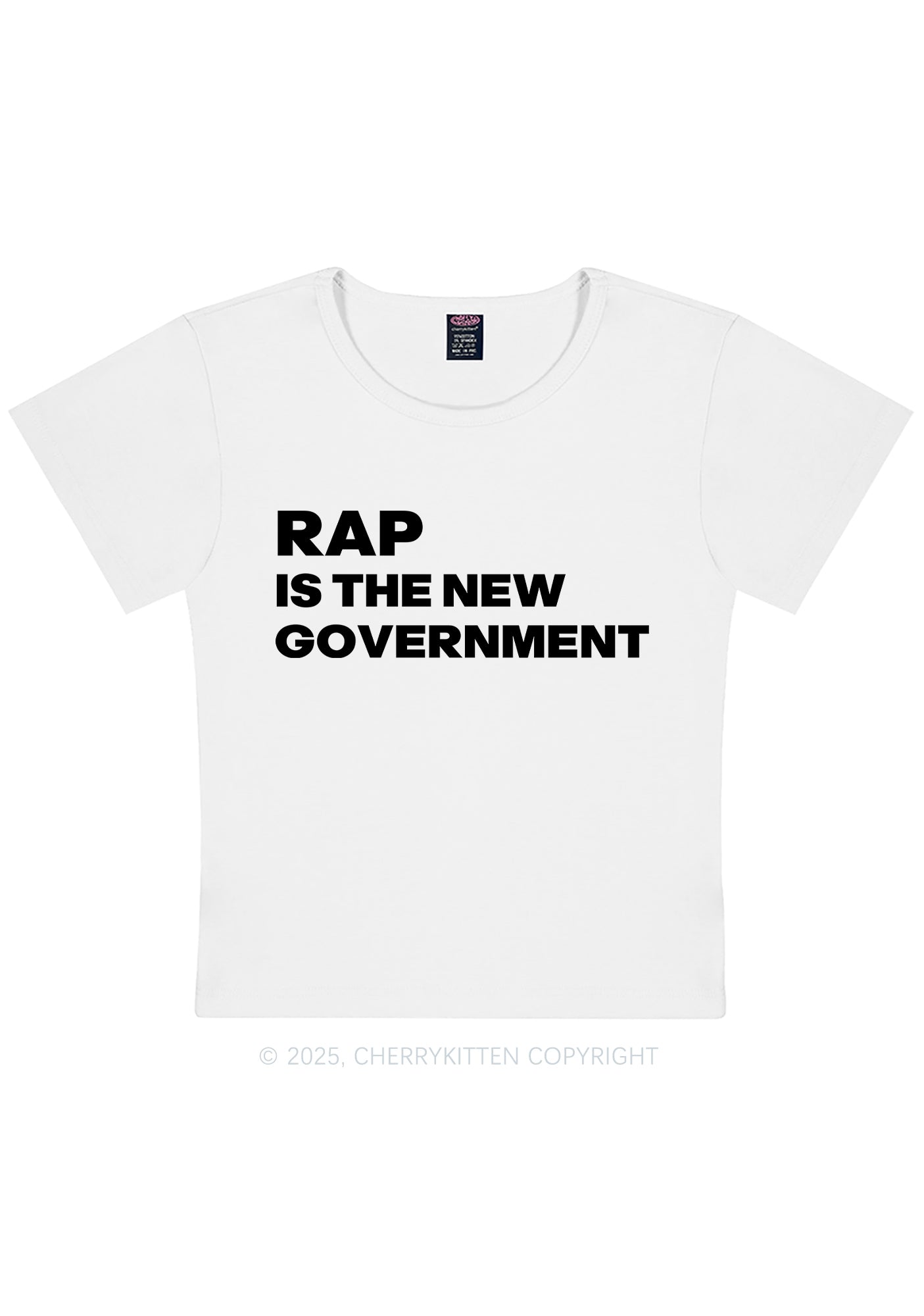 Rap Government Y2K Baby Tee Cherrykitten