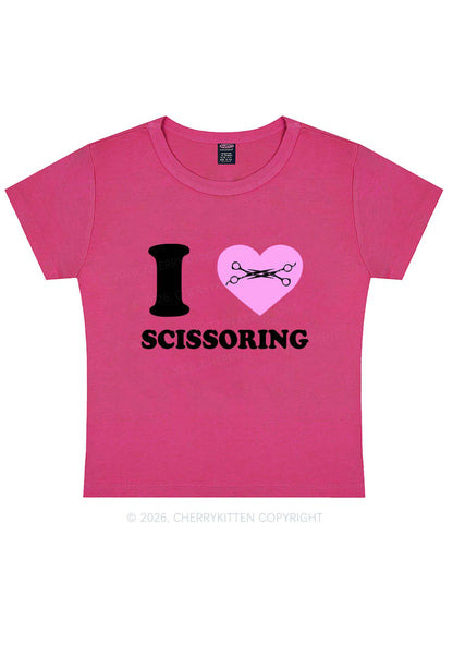 I Love Scissoring Pride Y2K Baby Tee Cherrykitten