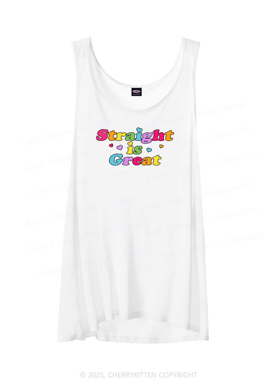 Straight Is Great Pride Y2K Sheer Boyfriend Tank Cherrykitten
