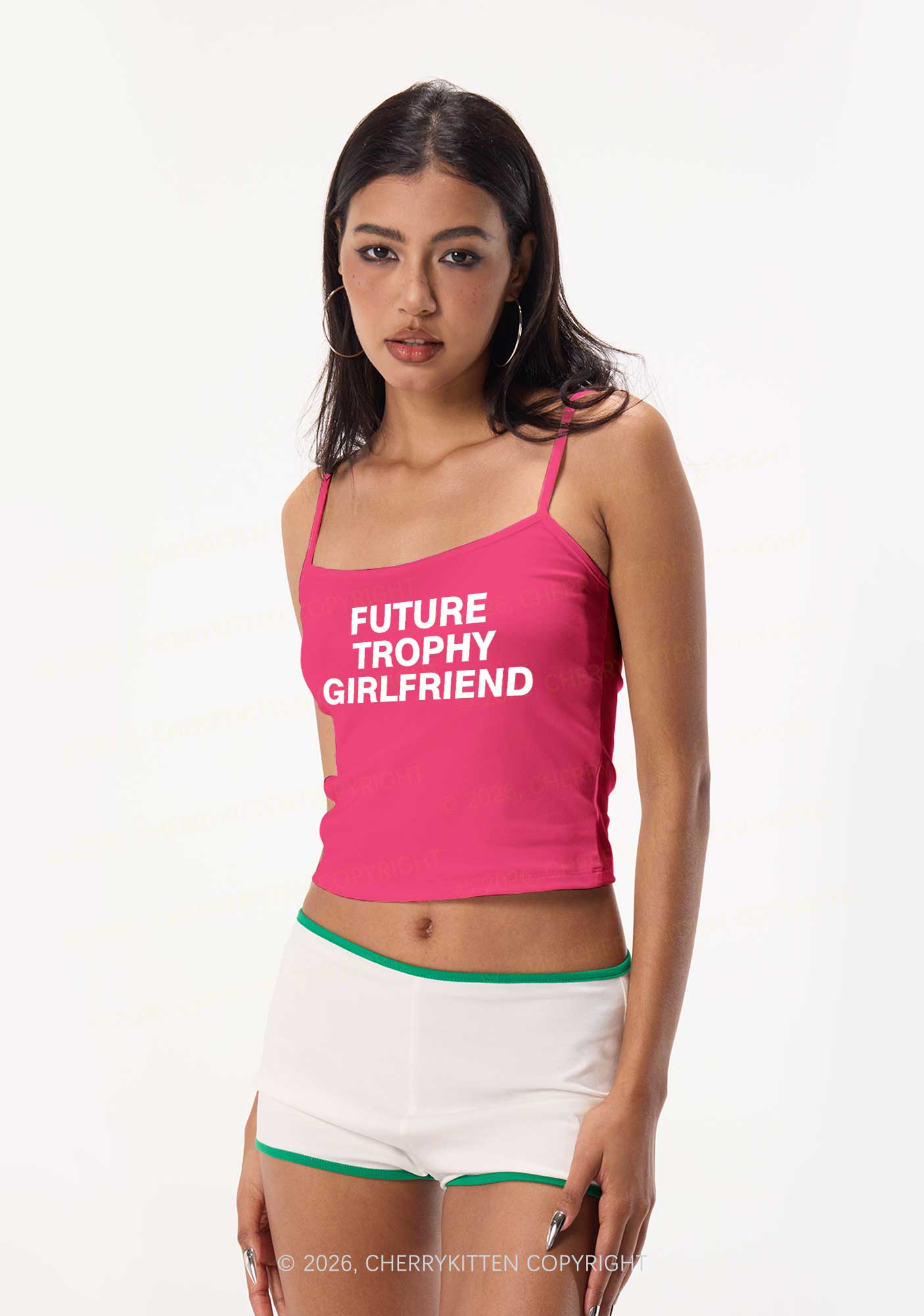 Future Trophy Girlfriend Y2K Spaghetti Strap Cami Cherrykitten