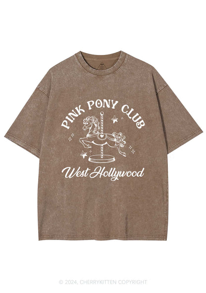 Pink West Hollywood Y2K Washed Tee Cherrykitten