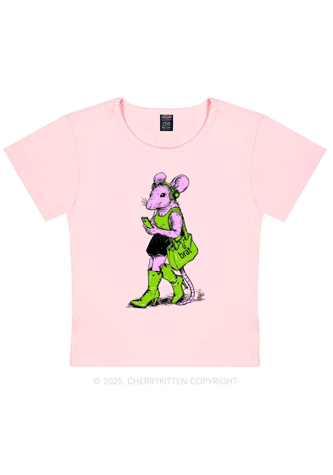 Brat Girl Y2K Baby Tee Cherrykitten
