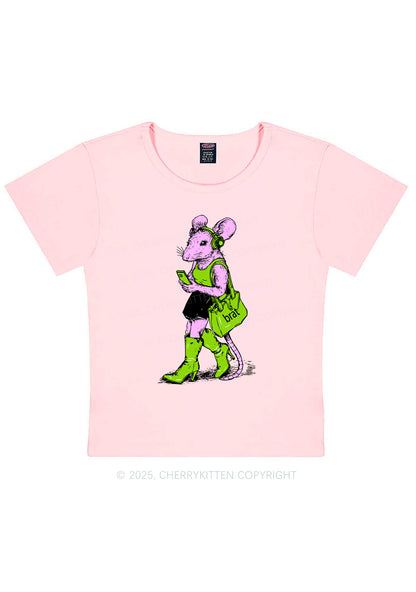 Brat Girl Y2K Baby Tee Cherrykitten