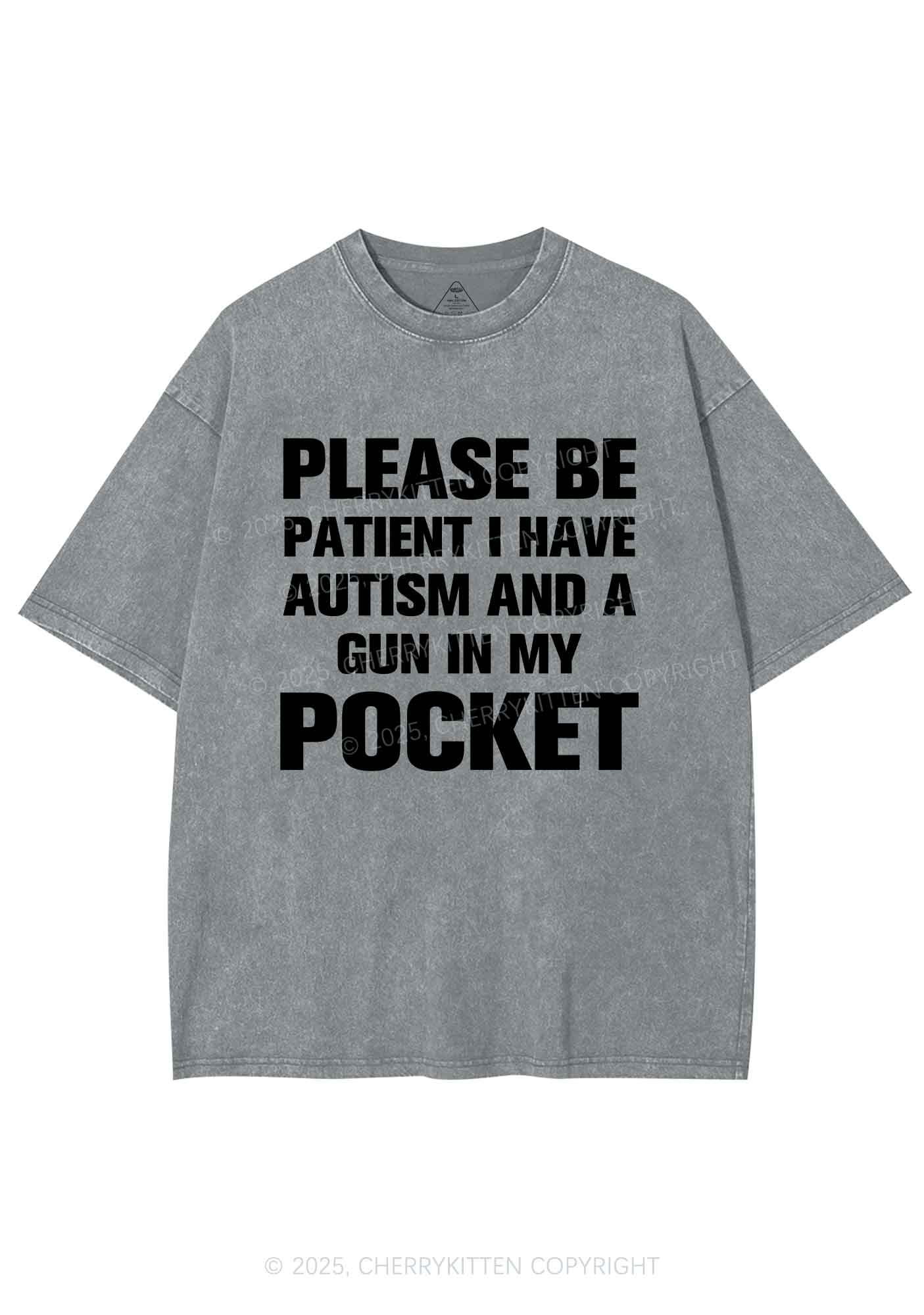 Please Be Patient Y2K Shirts Washed Tee Cherrykitten