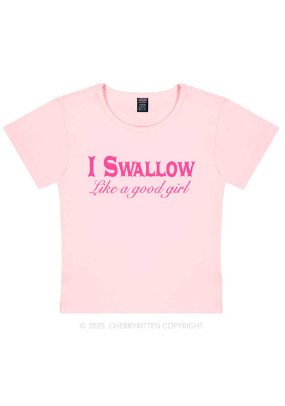 Swallow Like Good Gril Y2K Baby Tee Cherrykitten