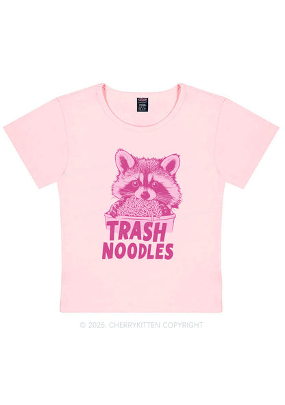Raccoon Trash Noodles Y2K Baby Tee Cherrykitten