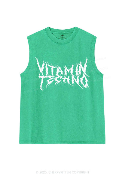 Vitamin Techno Y2K Washed Muscle Tank Cherrykitten