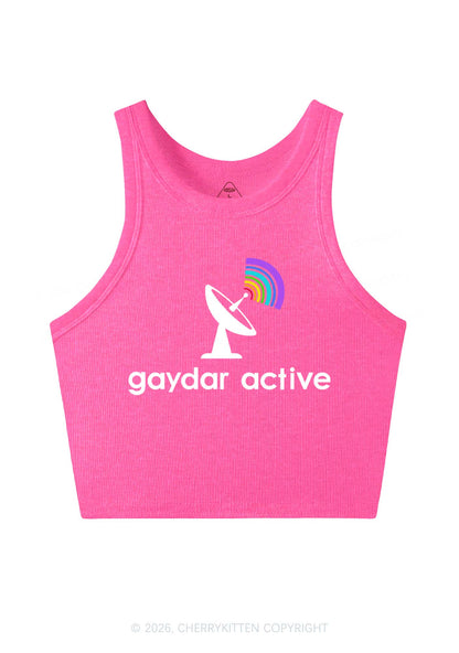 Gaydar Active Pride Y2K Crop Tank Top Cherrykitten