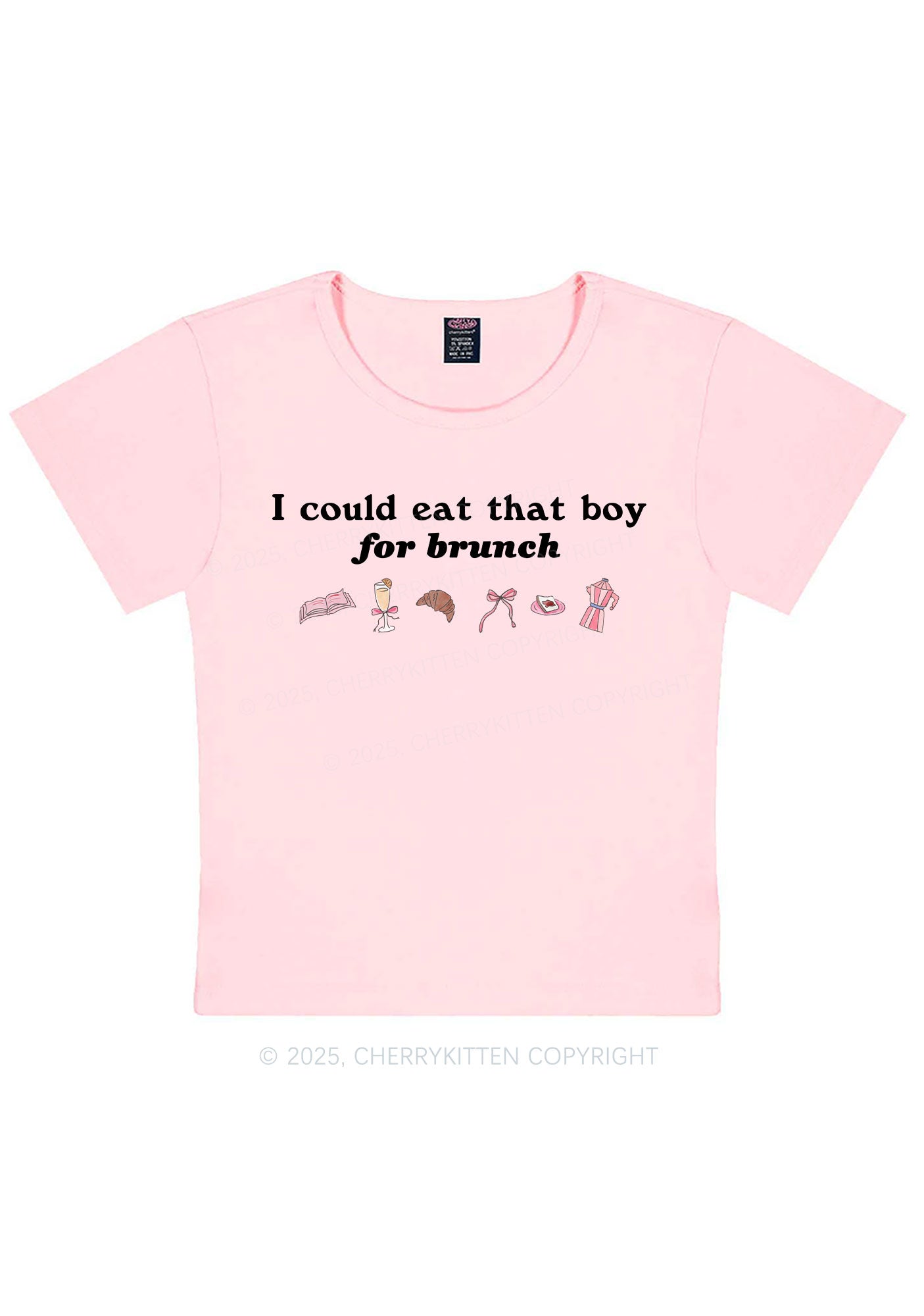 Eat Boy For Brunch Y2K Baby Tee Cherrykitten