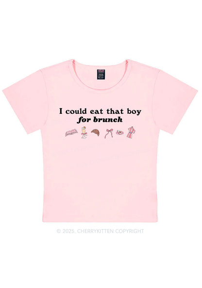Eat Boy For Brunch Y2K Baby Tee Cherrykitten
