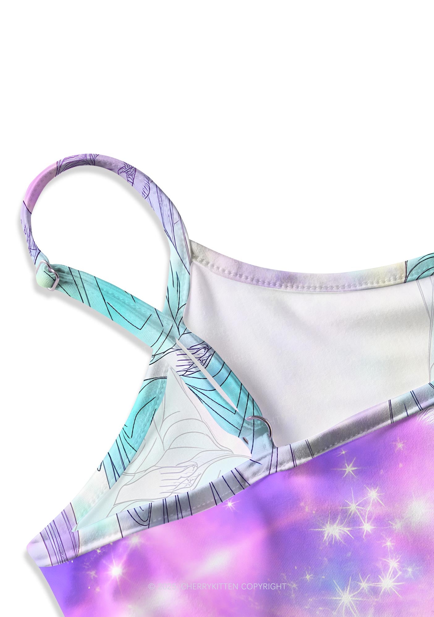 Angel Wings Y2K Print Slip Dress Cherrykitten