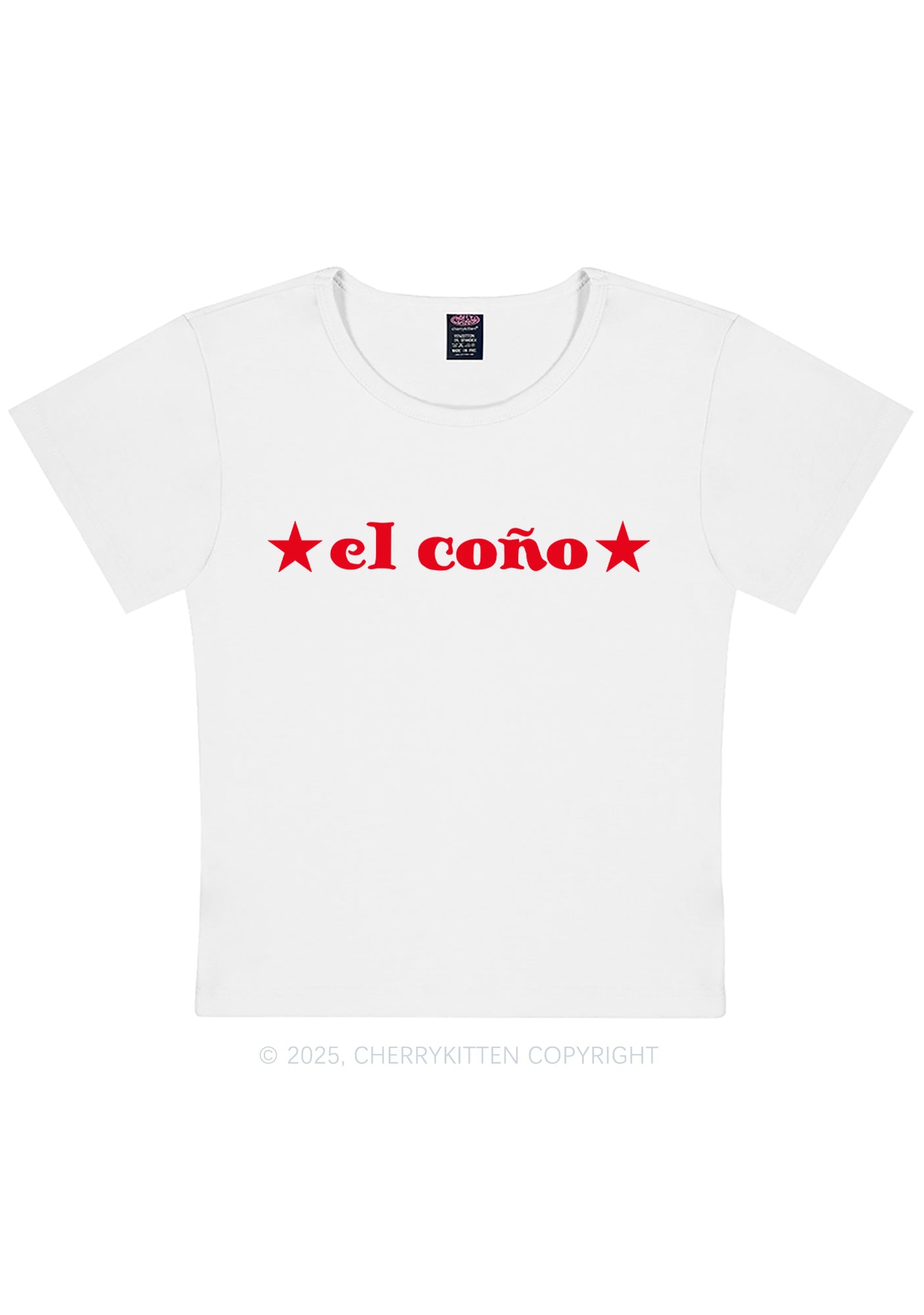 El Cono Y2K Baby Tee Cherrykitten