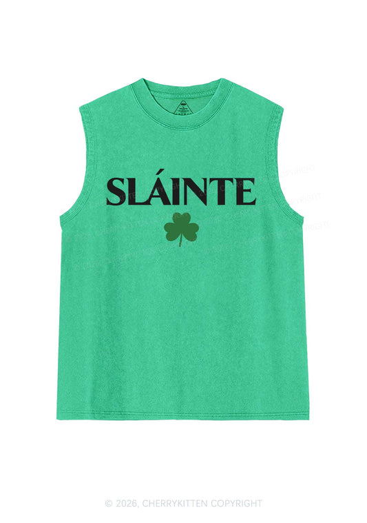 Slainte St Patricks Y2K Washed Tank Cherrykitten