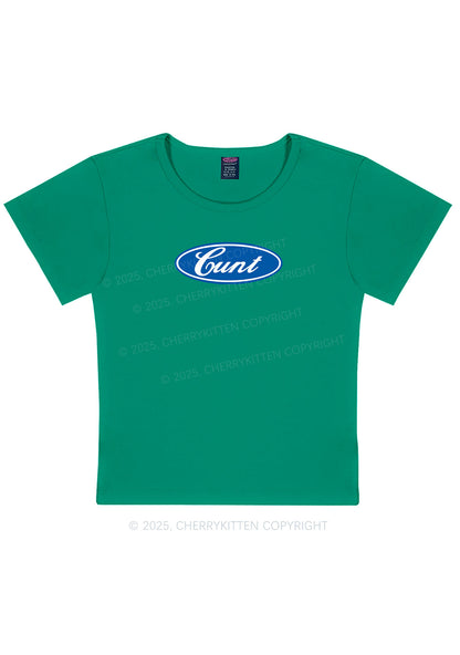 Oval Cxxt Y2K Baby Tee Cherrykitten