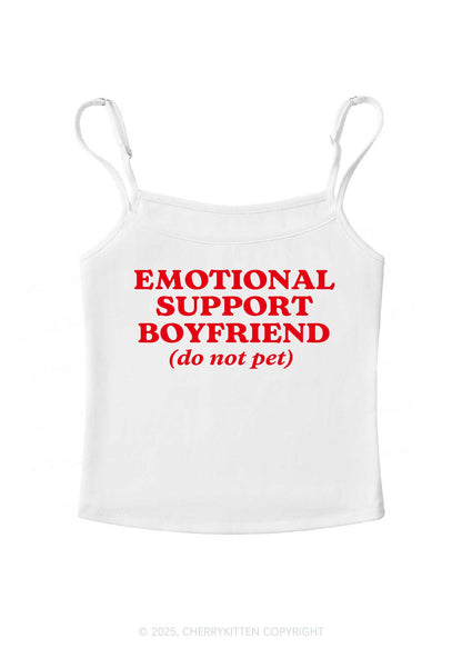 Emotional Support Boyfriend Valentine's Day Y2K Spaghetti Strap Cami Cherrykitten