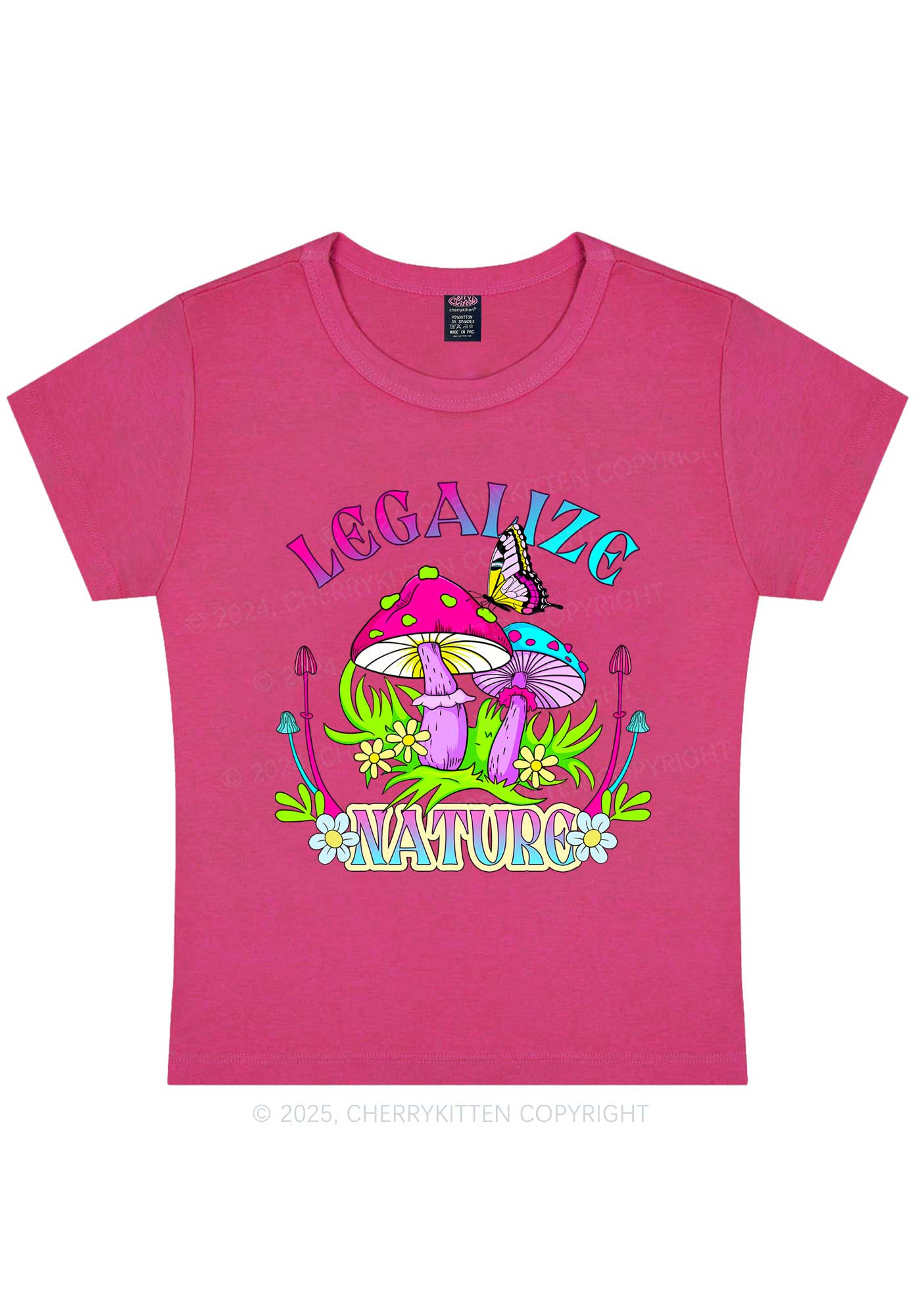 Legalize Nature Shrooms Y2K Baby Tee Cherrykitten