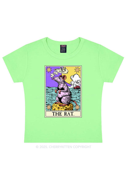 The Rat Smoking Y2K Baby Tee Cherrykitten