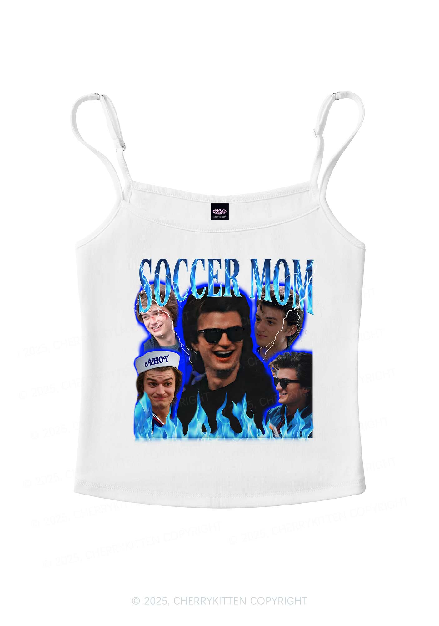 Blue Soccer Mom Y2K Spaghetti Strap Cami Cherrykitten