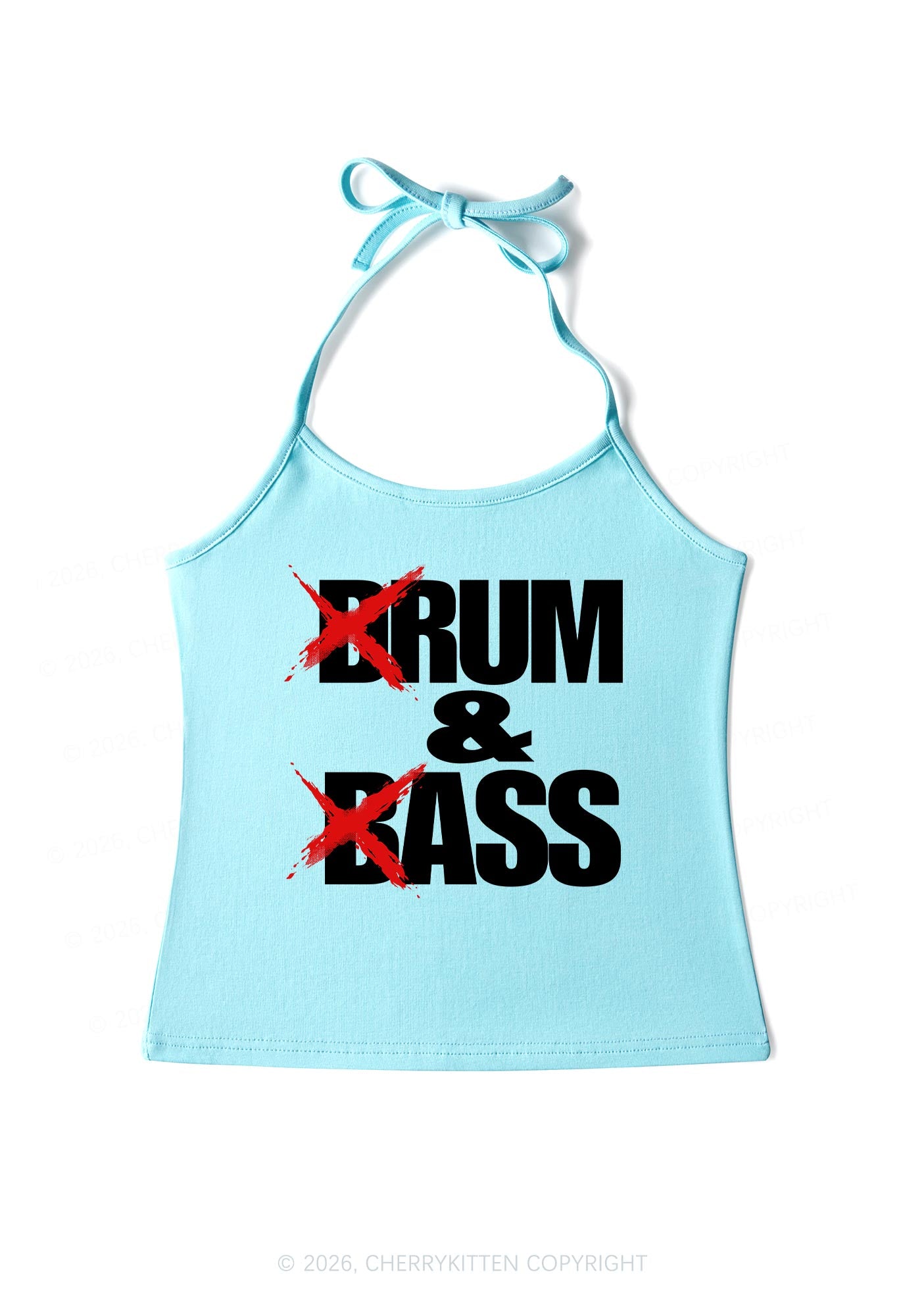 DnB Graffiti Y2K Halter Neck Cami Cherrykitten
