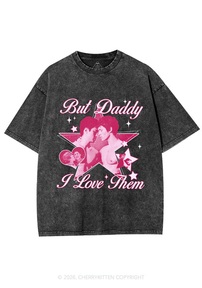 But Daddy I Love Them Star HR Y2K Shirts Washed Tee Cherrykitten