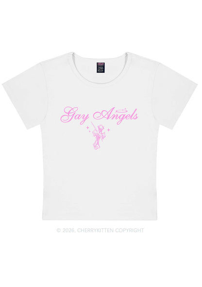 Gay Angels Pride Y2K Baby Tee Cherrykitten