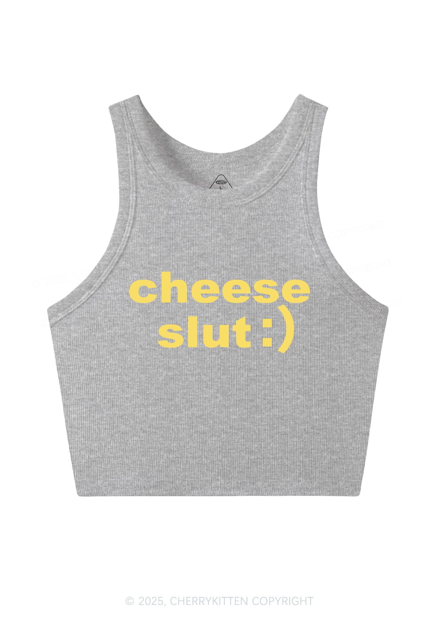 Cheese Slxt Y2K Crop Tank Top Cherrykitten