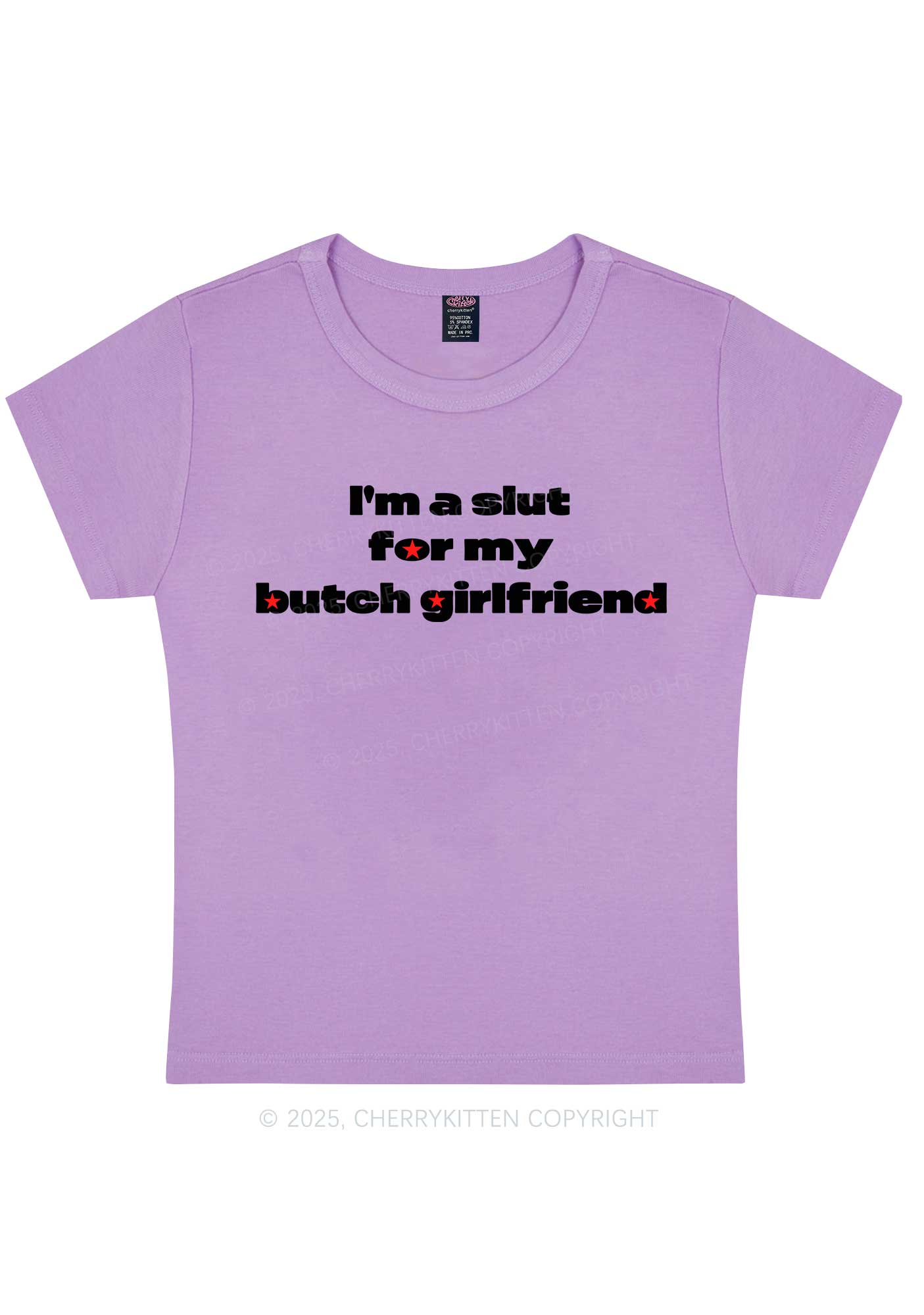 Slxt For Butch Girlfriend Pride Y2K Baby Tee Cherrykitten
