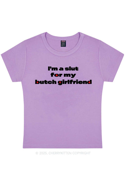 Slxt For Butch Girlfriend Pride Y2K Baby Tee Cherrykitten