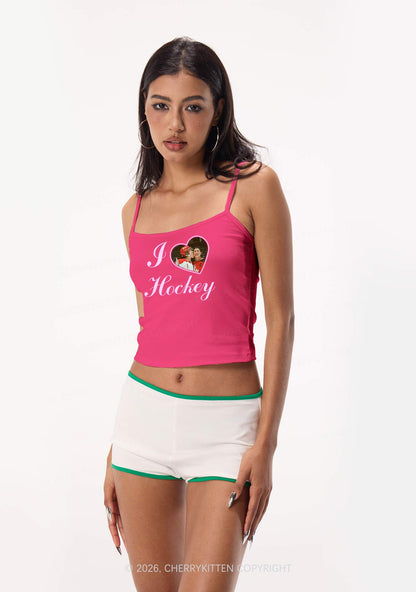 I Love Hockey HR Y2K Spaghetti Strap Cami Cherrykitten