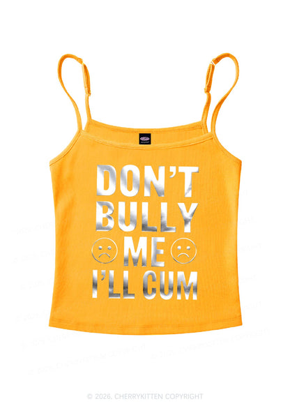 Dont Bully Me Silver Foil Printed Y2K Spaghetti Strap Cami Cherrykitten