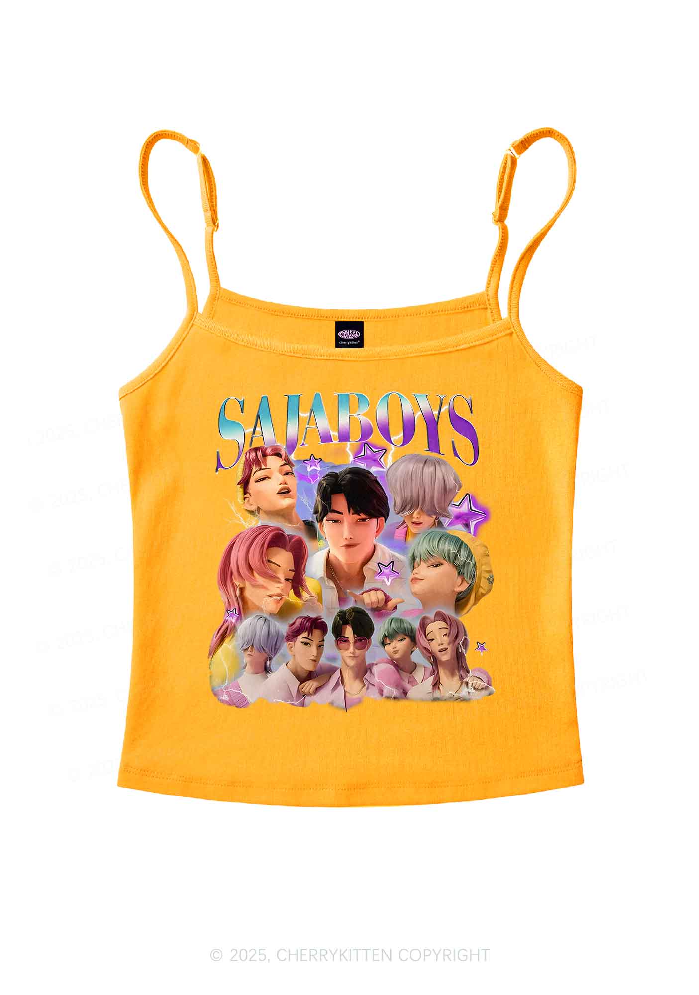 Kpop Boys Y2K Spaghetti Strap Cami Cherrykitten