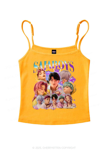 Kpop Boys Y2K Spaghetti Strap Cami Cherrykitten