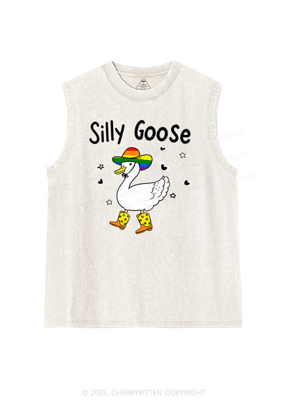 Silly Goose Pride Y2K Washed Muscle Tank Cherrykitten