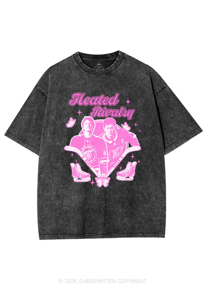 Retro Hockey Elements Y2K Shirts Washed Tee Cherrykitten