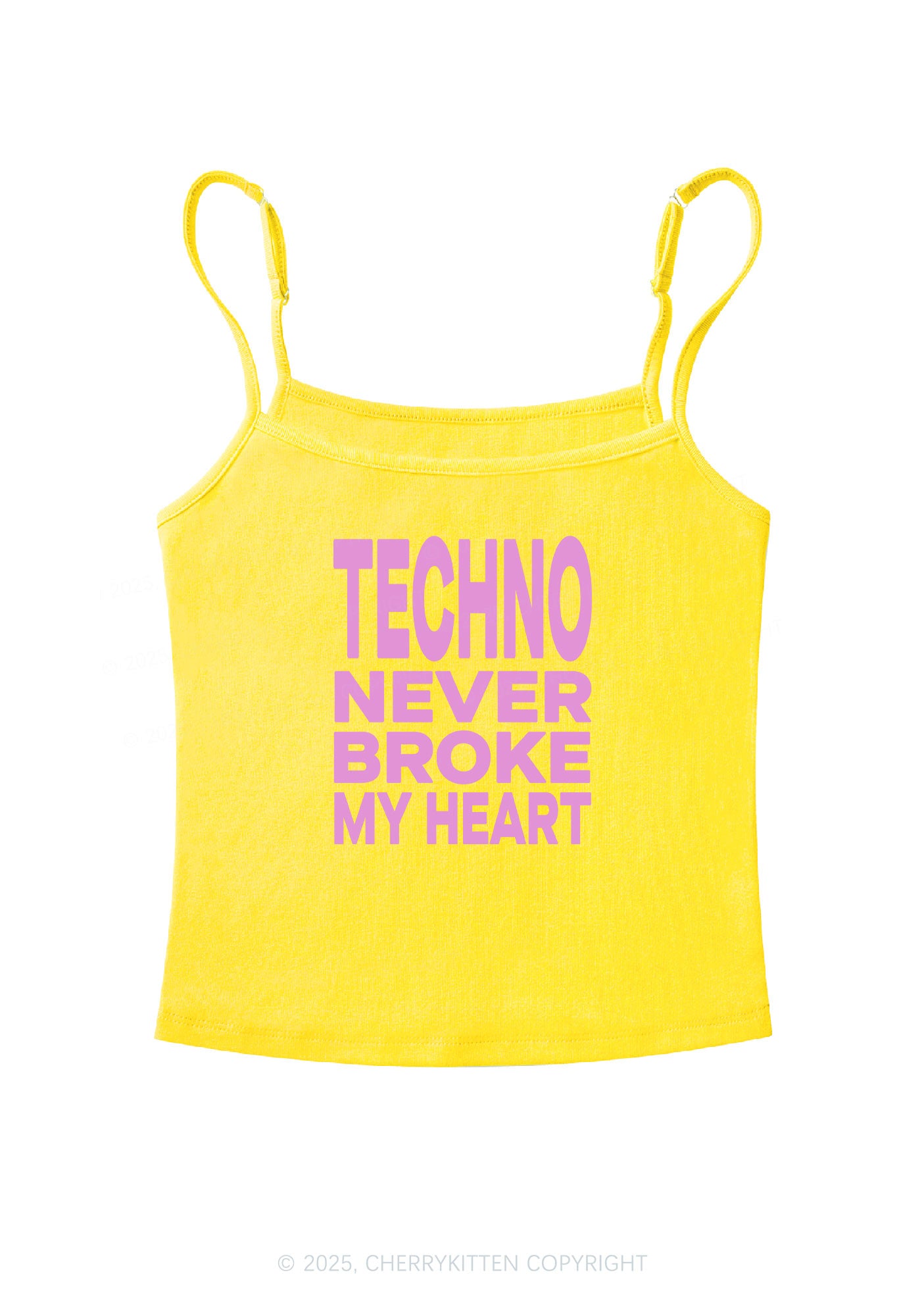 Techno Heart Y2K Spaghetti Strap Cami Cherrykitten